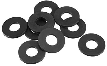sourcing map Goma Plana Arandelas 18mm OD 8mm ID 1,5mm Grosor para Grifo Tubería Agua Manguera, Paquete de 10