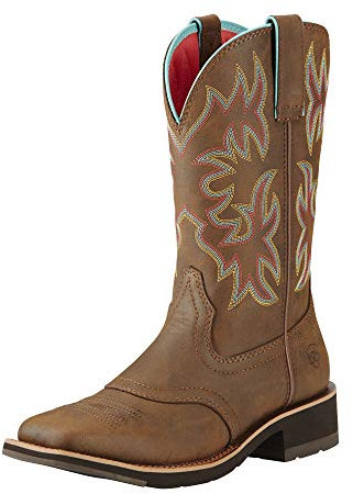ARIAT - Scarpe da donna Delilah Fatbaby Western, Marrone tostato, 38.5 EU