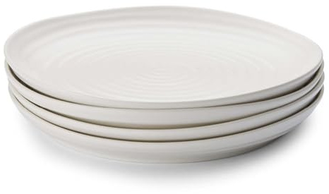Portmeirion Sophie Conran Coupe Plate, Porcelain, White, 22 x 22 x 2.5 cm