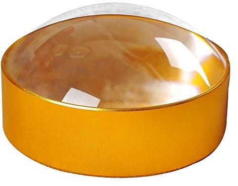 PROW® Golden 4X Dome HD Glass Magnifying Portable Desktop Magnifier 75mm/3 Magnifying Glass for Reading Aid Small Fine Print Newspaper Document Craft and Map