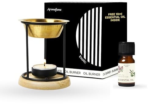 Aromafume Exotic Essential Oil Burner | Oil Diffuser with candle | Brass