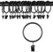 OOTSR Gardinenclips mit Ringen (Φ50mm, 16-er Set) - Rostfrei Matt Rostfreier Stahl Metall Gardinenstange Clipringe mit Ösen für Party Licht, Kunstdisplay, Zelt (Vintage Black, 2 Zoll)