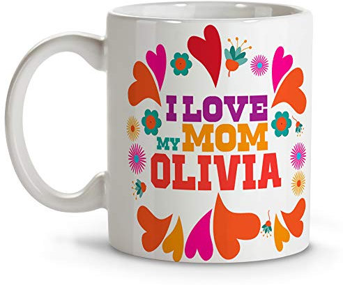 LolaPix Tazas Día de la Madre Personalizada. Regalos Día de la Madre. Regalos Originales. Varios diseños. Capacidad 330ml. Love Mom