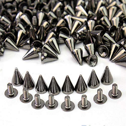 Xinlie Ziernieten Spitz DIY Handwerk Punk Nieten Killernieten Spikes Killer Nieten Punk Nieten Schraubnieten Für Dekoration Auf Ihren DIY Taschen Leder Armbänder Kleidung Schuhe Etc7×9.5mm(100 Stück)