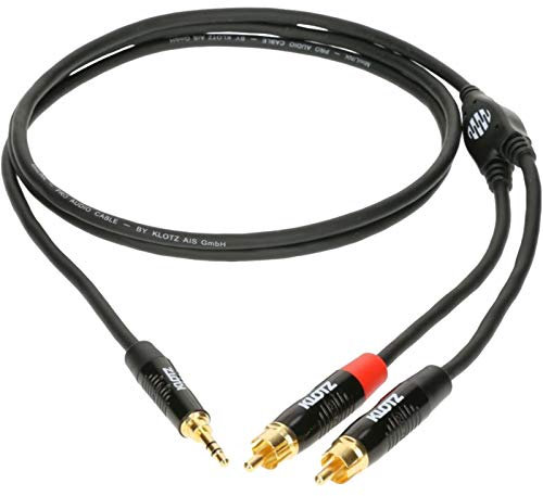 Klotz KY7-090 Mini Link Pro Mini Jack a RCA x 2. 0,9m