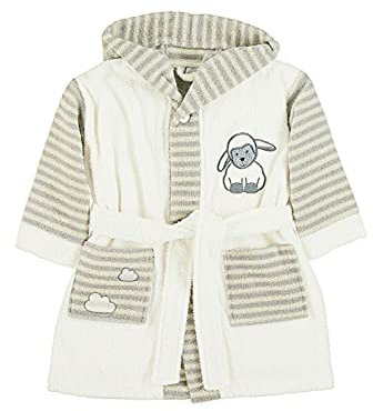 Sterntaler Kapuzen-Bademantel Schaf Stanley, Alter: ab 6 Jahren, Größe: 116, Beige (Ecru)