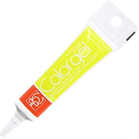 Tubetto COLORANTE - Giallo Limone - in GEL alimentare da 20g - colorante per alimenti per colorare Pasta di zucchero, panna, crema, impasti ecc.