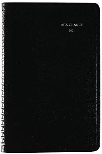 2021 Wochenplaner und Terminkalender von AT-A-GLANCE, 11,4 x 20,3 cm, klein, DayMinder, Schwarz (G2000021)