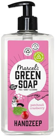 Marcel's Green Soap - Handseife Patschuli & Cranberry - Flüssigseife Spender - Umweltfreundlich - Vegan - 97% Biologisch abbaubar - 500 ml