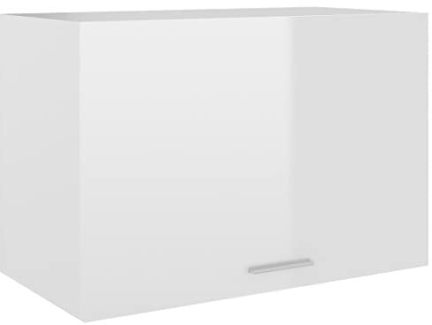 vidaXL Hängeschrank 1 Regalboden Küche Schrank Einbauküche Küchenzeile Küchenmöbel Oberschrank Küchenschrank Hochglanz-Weiß 60x31x40cm Holzwerkstoff