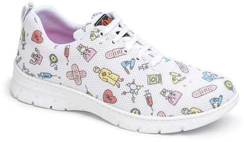 DIAN - CALPE Estapado Blanco 38, Zapatilla de Trabajo para Sanidad y Hostelería, Unisex, Transpirable y Repelente a Líquidos, Plantilla Acolchada, Antirozaduras, Antideslizante y Antiestática.