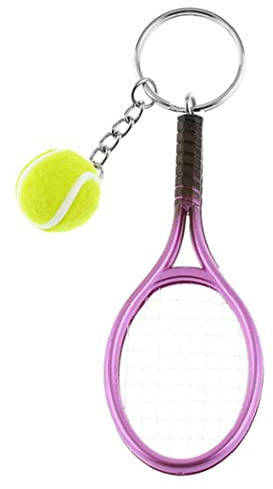 Onsinic Tennisschläger Keychain Mini Niedliche Sport Keychain Bunte Anhänger Schlüsselanhänger Sport Schlüsselanhänger Auto Anhänger Zubehör