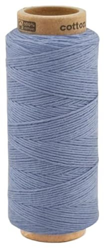 100 Meter Baumwollkordel 1,0 mm, Kordel Schnur Baumwolle Bindfaden Bäckergarn Geschenkband (0183 - Stahlblau)