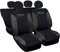 Auto Accessori Lupex Coprisedili Auto Compatibili con Cinquecento 500, Made in Italy, tessuto poliestere, Nero - Grigio Scuro Modello 2