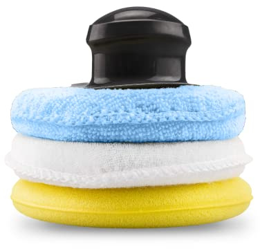 Simply PWSS1 Polishing and Waxing Sponge Set - 3 Waxing Sponges And Handle For Professional Finish