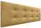 DHOME Kopfteil aus Kunstleder oder Acualinstoff mit 2 Knopfreihen Range Kopfteil für gepolstertes Luxusbett (Stoff Senf, 160x50cm (Betten 150/160))