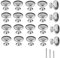OctinPris 20x Polished Chrome Cabinet Hardware Round Mushroom Knob Drawer Handles 30mm/1.18 for Kitchen Cupboard Furniture Chest Door Dresser Bathroom (Silver)