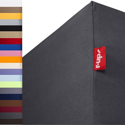 r-up Beste Spannbettlaken VE 200x220-220x240 bis 35cm Höhe viele Farben 95% Baumwolle / 5% Elastan 230g/m² Oeko-TEX stressfrei auch für hohe Matratzen (anthrazitgrau)