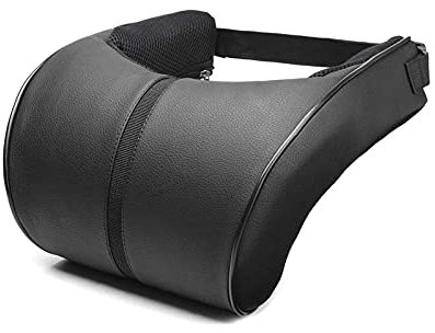 Auto Nackenkissen, KIMISS Weichheit Auto Kopfstütze Kissen Memory Foam Kissen Nackenstütze Sitz PU Leder Schwarz Kopfstütze Kissen Pad Bequem