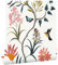 myforHD Papel Pintado Autoadhesivo Flores Aves Mural Acuarela Fotomurales Papel de Pared Papel Adhesivo para Muebles Removible Impermeable Estilo Retro Vinilo PVC Pegatina