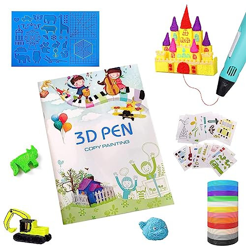 3d Stift Vorlagen Zubehör, 3D stift vorlagen (40 Muster) starterset zubehör 3D pen filapen 1.75mm PCL Filament 10 Farben 5M für 3D drucker stift(kein Stift)