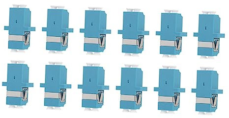 Hemobllo 12pièces Adaptateurs Fibre Optique LC-LC Couplers Duplex Connecteurs Stables avec Faible Perte Insertion pour Transmission Fiable