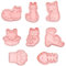 Formine per Biscotti per Gatto Forma, 8 Pezzi 3D Stampi Biscotti Plastica, Stampi Biscotti Set, Stampi Biscotti Bambini, per Biscotti, Cioccolato, Fondente, Decorazione di Torte