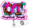 OT Ergotherapie Badge Reel | OT Namensschild Halter Einziehbar ID Namenskarte Clip Buddy | Physikalische Pflege COTA OTA Ergotherapie Assistent Student Geschenke Geschenk Zubehör