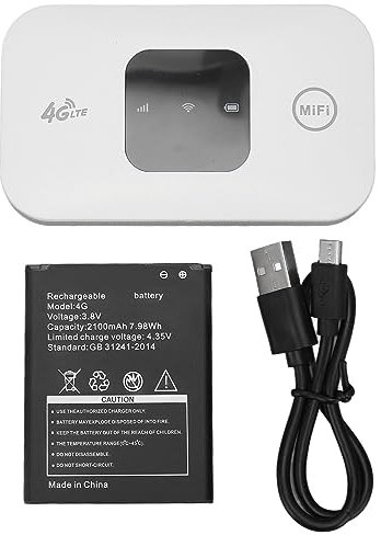 Vikye HotSpot WiFi Mobile 4G LTE 150Mbps, Modem WiFi USB 4G LTE avec Emplacement pour Carte SIM, Prise en Charge de 10 Appareils, Batterie 2100mAh, Routeur 4G LTE