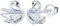 MicLee Damen 925 Sterling Silber Zirkonia Kleine Schwan Ohrstecker Ohrringe Mode Vielseitiger Ohrschmuck mit Geschenkbeutel,Super Weihnachten Geschenk