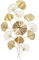 Große Metall Wanduhren Decor Wohnkultur Wanduhr No-Ticking Silent Wanduhren, Modern Metall Gold Ginkgo Blatt Kunst Wand Dekor for Wohnzimmer Cafe Restaurant Uhrendekoration Wand Uhren Europäische Groß