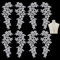 WEBEEDY 6 Paar Spitzen-Blumen-Stickapplikationen Weiße 3D-Applikationen Aufnäher Nähborten Verzierungen Für DIY-Kleid, Hochzeitskleid, DIY-Patch, Kleidung, Bastelzubehör