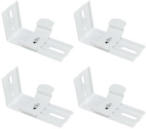 Lot de 4 supports de store vertical en forme de L, accessoires pour stores vénitiens en métal