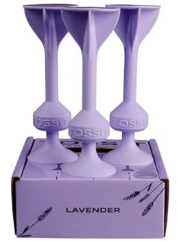 TOSSIT Jeu Fléchette Ventouse, Pétanque Intérieur Extérieur pour Sol et Mur, Silicone Puissant et Durable, Limited Edition Expansion Pack, Lavender