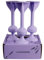 TOSSIT Jeu Fléchette Ventouse, Pétanque Intérieur Extérieur pour Sol et Mur, Silicone Puissant et Durable, Limited Edition Expansion Pack, Lavender