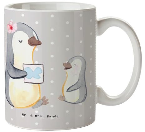 Mr. & Mrs. Panda Tasse Logopädin Herz - Geschenk, Dankeschön, Mitarbeiter, Kaffeetassen, Studium, Teetasse, Schöne Teetassen, Logopädie,