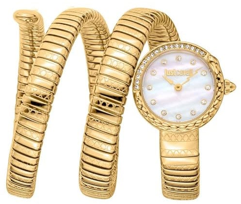 Just Cavalli Damen Analog Quarz Uhr mit Edelstahl Armband JC1L302M0025