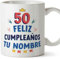 MUGFFINS Tazas Personalizadas Cumpleaños - En Español - Feliz Cumpleaños - 11 oz / 330 ml - Regalo personalizable original y divertido