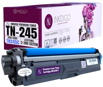 TN245 TN-245 XL - Premium TÜV Toner Cyan Kompatibel für Brother DCP 9015 9017 9020 9022 CDW HL 3140 3142 3150 3150 3152 3170 3172 CDW MFC 9130 9140 9142 9330 9332 9335 9340 9342 CDW