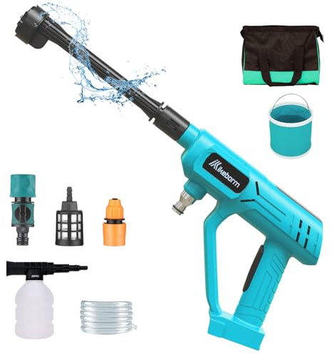 Cordless Power Washer for Makita 18V Battery 550 PSI Portable Pressure Washer with Adjustable Nozzle for Car Floor Fence Wall Cleaning (Tool Only)