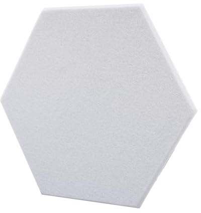 Akustikpaneele Selbstklebend 12 Stück, Akustikschaumstoff für Wanddekoration & Schalldämmung, Hochdichter Akustikschaumstoff in Hexagon-Form, Schallschutz Wand, 30 x 35cm (Weiß)