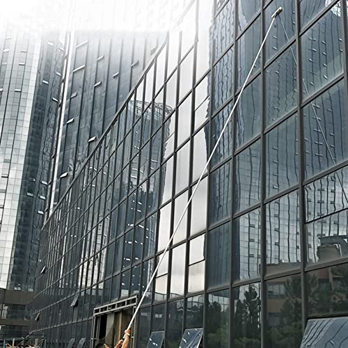 Limpiacristales Limpiador de Ventanas Escobilla De Goma para Limpieza De Cristales, Mango Largo Herramienta Limpiadora con Palo De Extensión, 5 6 7 8 9 10 12 M De Largo Kit Plumero De Alto Alcance (S