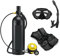 Mini bouteille de plongée, 2L Plongée Respirateur Équipement De Plongée Bouteille En Aluminium Bouteille De Gaz Adulte Natation Plongée En Apnée Tuba Manomètre Résiduel pour l'exploration sous-marine