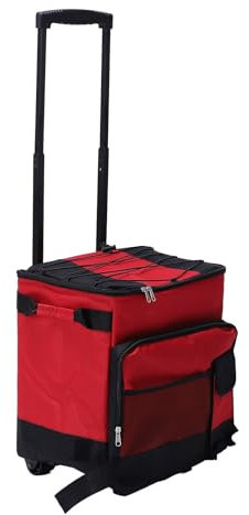 Nevera Portátil con Ruedas, Nevera Portátil Aislada de 43 litros con Ruedas y Mango Estirable, Nevera Dura con Ruedas a Prueba de Fugas, Ideal para Playa, Camping, Viajes Al Aire