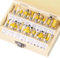 Fräsersatz HM 15tgl Schaft 6mm Nutfräser Profilfräser für Oberfräse Holzfräser Fräser Bit Set mit Schraubenschlüssel