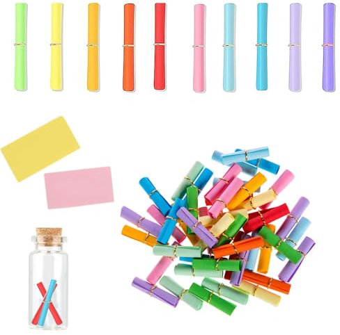 Lose Tombola, 100 Stück Bunt Gemischt Tombola Lose, Lose zum Selber Beschriften, Bunte Kleine Zettel Beschriften, Leer Tombola Lose, für geburtstag, Jubiläum