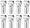sourcing map 12Pcs T Pipe Clamp Connector, Structural Pipe Connector Chain Link Fence Clamp Stainless Steel Corner Fitting End Rails Clamp Fit OD 1 Inch(25mm), Silver