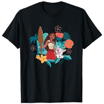 Disney Moana 2 Pua & Moana Floral Tropical Explorers T-Shirt