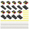 YIXISI 9 Set 2/3/4-Broche Kit de Voiture Étanche Connecteur Électrique, Imperméable à l'eau Connecteur Terminaux Prise, Connecteur Étanche Électrique Prise Mâle et Femelle Terminaux pour Moto