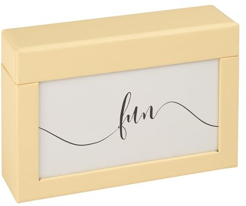 walther design Aufbewahrungsbox für 100 Fotos 10x15 cm, Creme, FB-116-H, Fotobox Fun